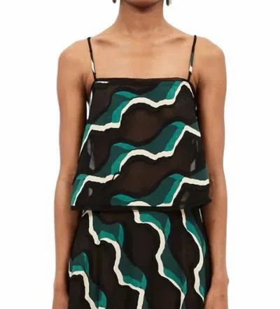 Ulla Johnson Cali Viscose Blend Tank Top In Black,multi