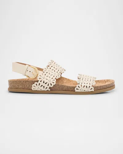 Ulla Johnson Calliope Leather Eyelet Sanndals In Alabastro