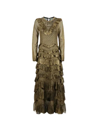 Ulla Johnson Calliope Ruffled Maxi Dress In Green