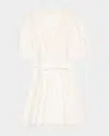 Ulla Johnson Camila Short-sleeve Mini Dress In Neutral
