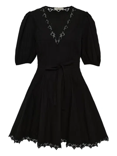 Ulla Johnson Camila Short-sleeve Mini Dress In Black