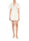 Ulla Johnson Camila Short Sleeve Mini Dress In White In White