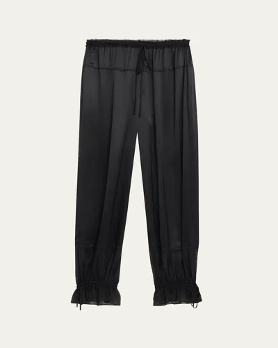 ULLA JOHNSON CAMILE SILK DRAWSTRING PANTS