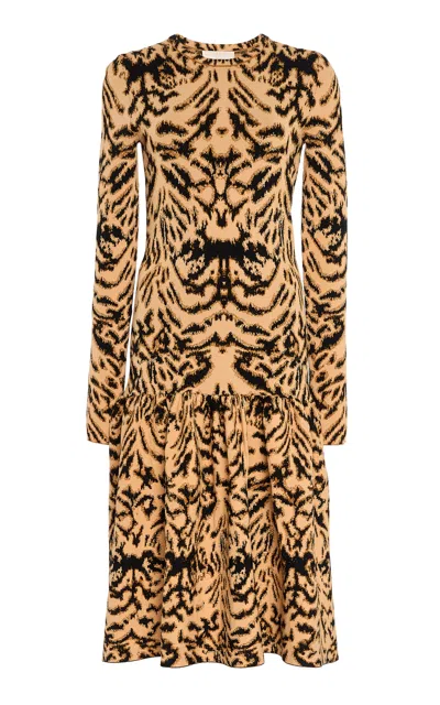 Ulla Johnson Camryn Jacquard Ruffled Dress In Animal