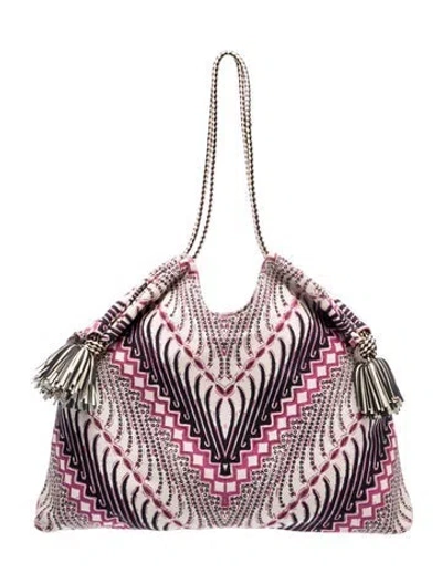 Pre-owned Ulla Johnson Canvas Shoulder Bag In Pink