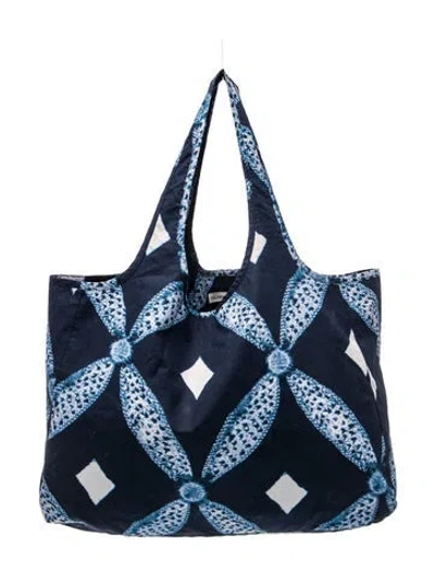 Pre-owned Ulla Johnson Canvas Tote In Blue