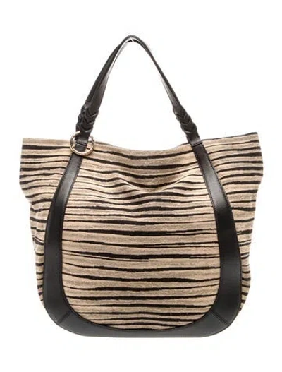 Pre-owned Ulla Johnson Canvas Tote In Neutral