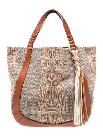 Pre-owned Ulla Johnson Canvas Tote In Neutrals