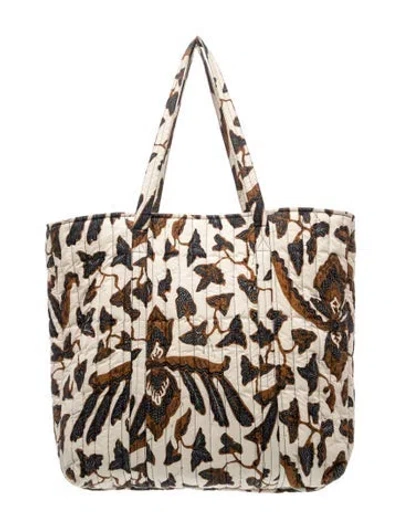 Pre-owned Ulla Johnson Canvas Tote In Neutrals