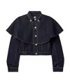 Ulla Johnson Cape Buttoned Jacket In Blue