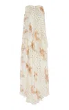Ulla Johnson Caprice Asymmetrical Layered Silk Dress In Multi