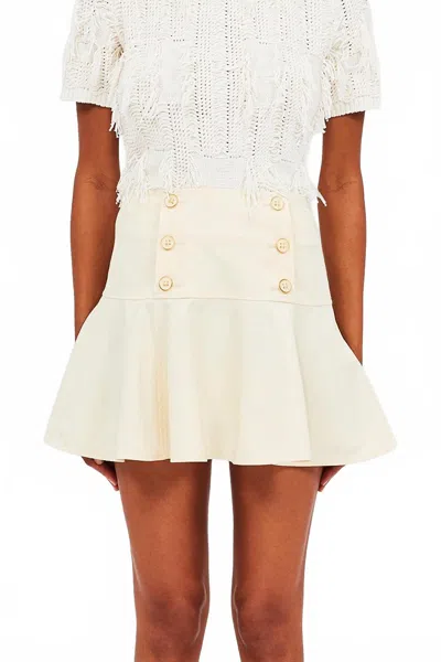 ULLA JOHNSON CARA MINI SKIRT IN COWRIE