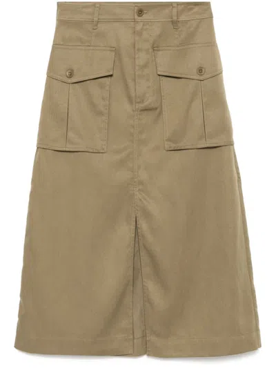Ulla Johnson Veria Twill Cargo Skirt In Driftwood