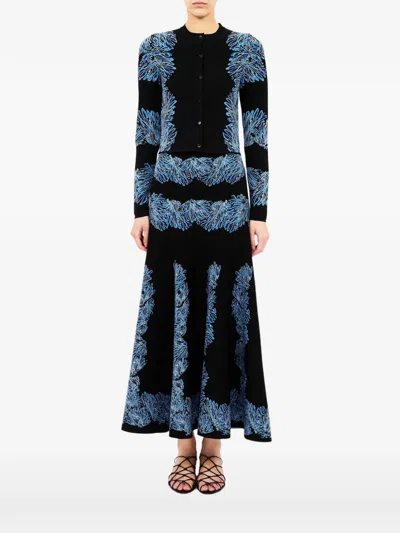 Ulla Johnson Carina Jacquard-knit Cardigan In Black