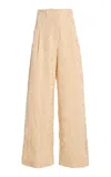 Ulla Johnson Carine Mid-rise Wide-leg Pants In Neutral