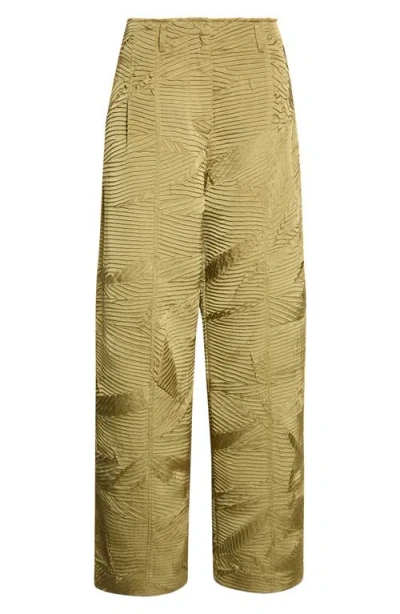 Ulla Johnson Carine Pleated Satin Pants In Brown