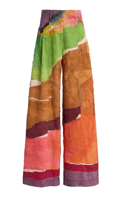 Ulla Johnson Carine Printed Wide-leg Pants In Multi