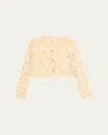 Ulla Johnson Caris Cropped Guipure Lace Jacket In Pristine