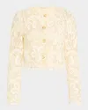 Ulla Johnson Caris Cropped Guipure Lace Jacket In Pristine