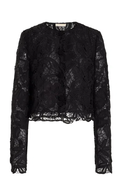 Ulla Johnson Caris Linen Jacket In Black