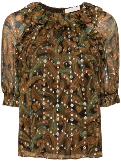 Ulla Johnson Carmella Blouse In Brown