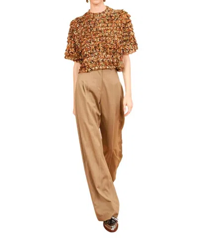 Ulla Johnson Carmella Blouse In Tiger's Eye In Brown