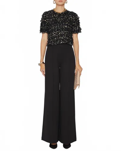 Ulla Johnson Carmella Short Sleeve Blouse In Cosmos In Black