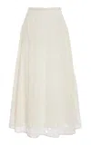 Ulla Johnson Caro Cotton Pleated Skirt In White