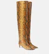 Ulla Johnson Carolina Embossed Over-the-knee Boots In Multicolor