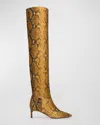 Ulla Johnson Carolina Embossed Over-the-knee Boots In Medium Orange