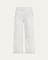Ulla Johnson Casey High Waisted Tied Ankle Pants Dune In White