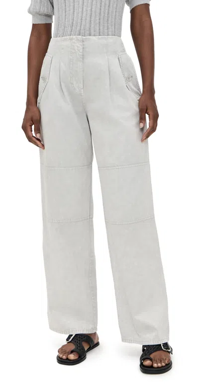 ULLA JOHNSON CASEY HIGH WAISTED TIED ANKLE PANTS DUNE