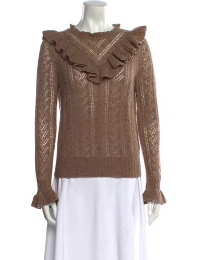 Pre-owned Ulla Johnson Cashmere Cowl Neck Sweater In Neutral