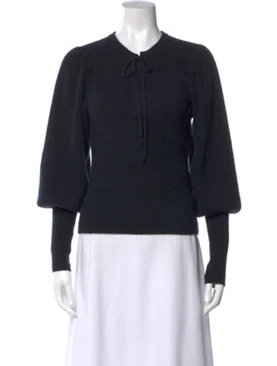 Pre-owned Ulla Johnson Cashmere Crew Neck Sweater In Black