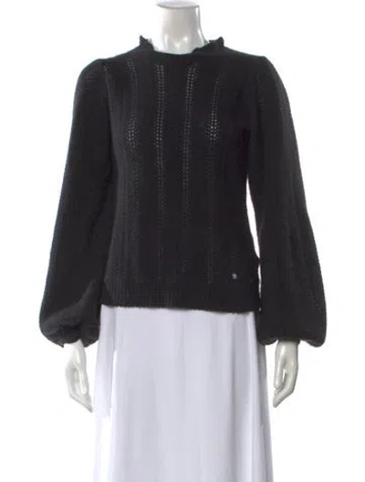 Pre-owned Ulla Johnson Cashmere Crew Neck Sweater In Black