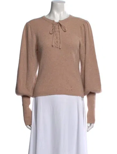 Pre-owned Ulla Johnson Cashmere Crew Neck Sweater In Neutral