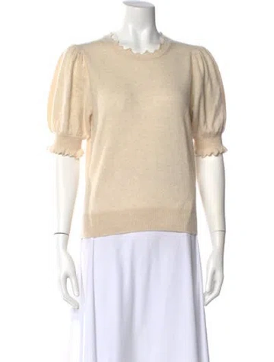 Pre-owned Ulla Johnson Cashmere Crew Neck Sweater In Neutral