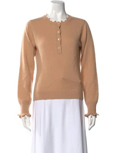 Pre-owned Ulla Johnson Cashmere Crew Neck Sweater In Neutral