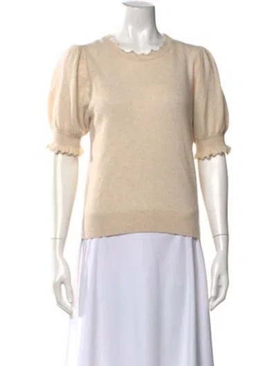 Pre-owned Ulla Johnson Cashmere Crew Neck Sweater In Neutral