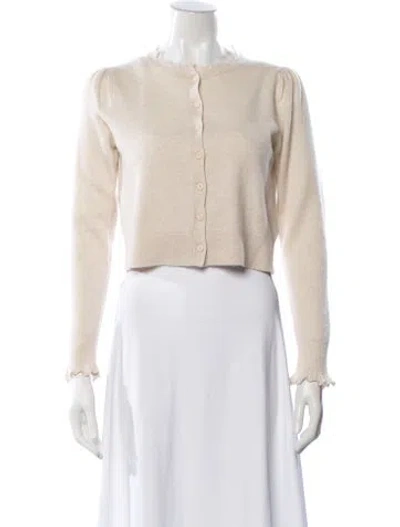 Pre-owned Ulla Johnson Cashmere Crew Neck Sweater In Neutral