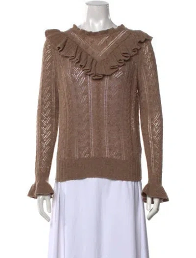 Pre-owned Ulla Johnson Cashmere Crew Neck Sweater In Neutrals
