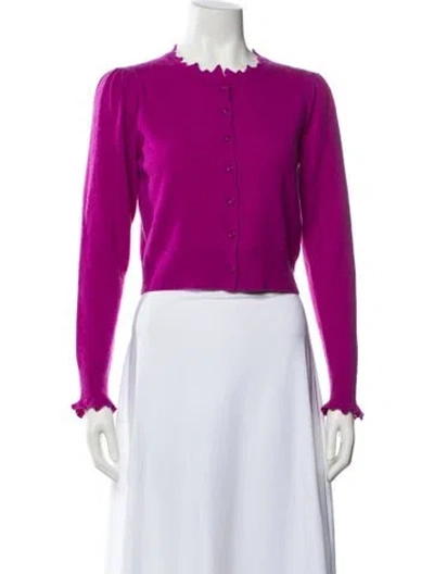 Pre-owned Ulla Johnson Cashmere Crew Neck Sweater In Purple