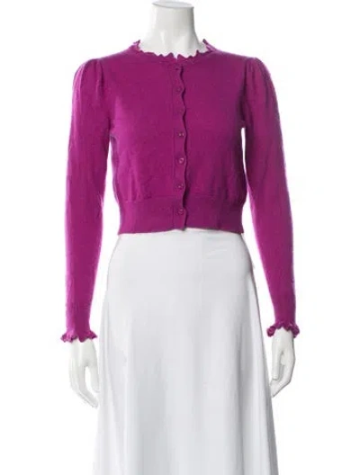 Pre-owned Ulla Johnson Cashmere Crew Neck Sweater In Purple