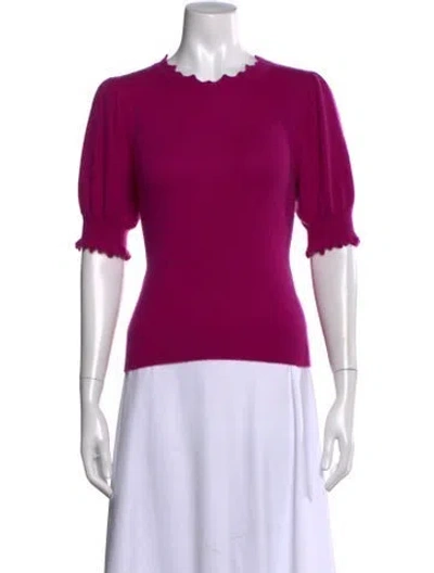 Pre-owned Ulla Johnson Cashmere Crew Neck Sweater In Purple