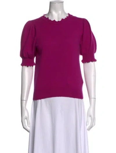 Pre-owned Ulla Johnson Cashmere Crew Neck Sweater In Purple