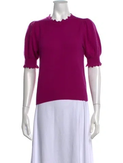 Pre-owned Ulla Johnson Cashmere Crew Neck Sweater In Purple