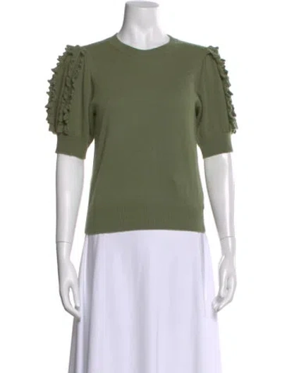 Pre-owned Ulla Johnson Cashmere Crew Neck Top In Green