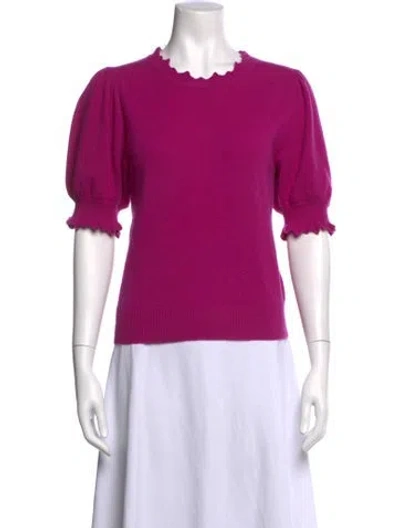 Pre-owned Ulla Johnson Cashmere Crew Neck Top In Purple