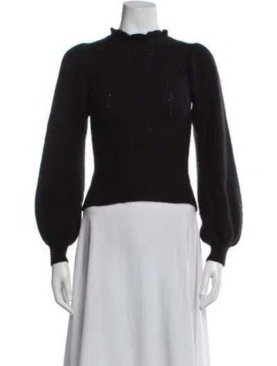 Pre-owned Ulla Johnson Cashmere Mock Neck Sweater In Gray
