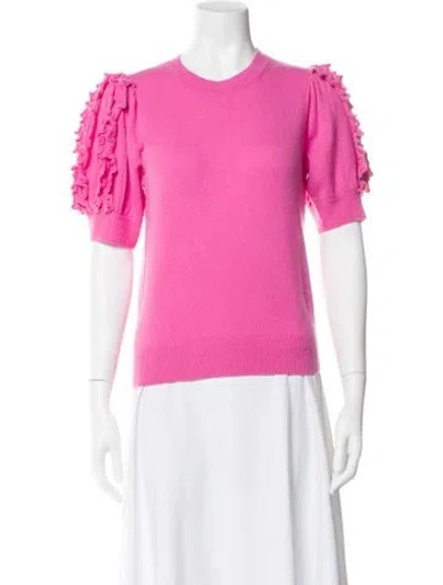 Pre-owned Ulla Johnson Cashmere Scoop Neck Sweater In Pink